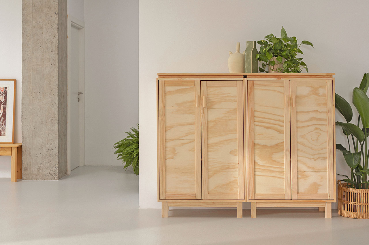 Imagen de ambiente 1 para:Armario bajo aparador de madera natural